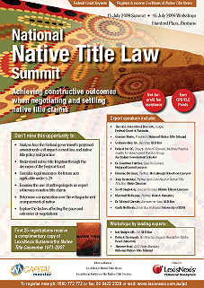 National Native Title Law Summit