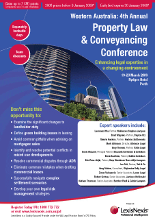 Western Australia: 4th Annual Property Law and Conveyancing Conference