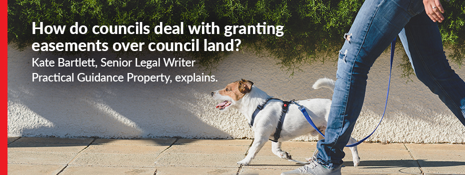 How do councils deal with granting easements over council land?