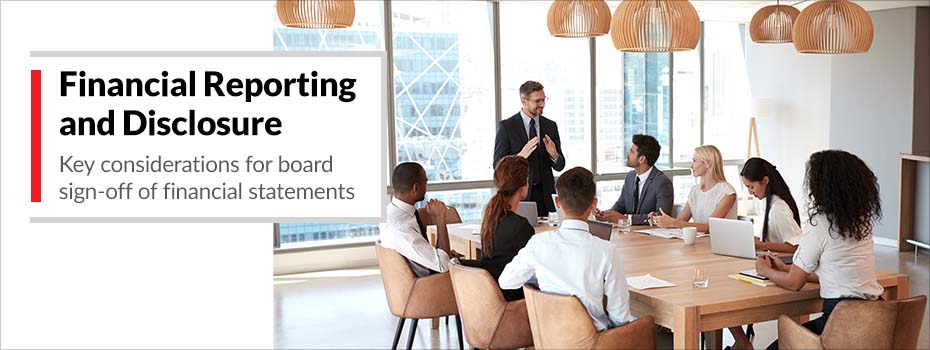 Company directors’ responsibility for board sign-off of financial statements | Financial reporting